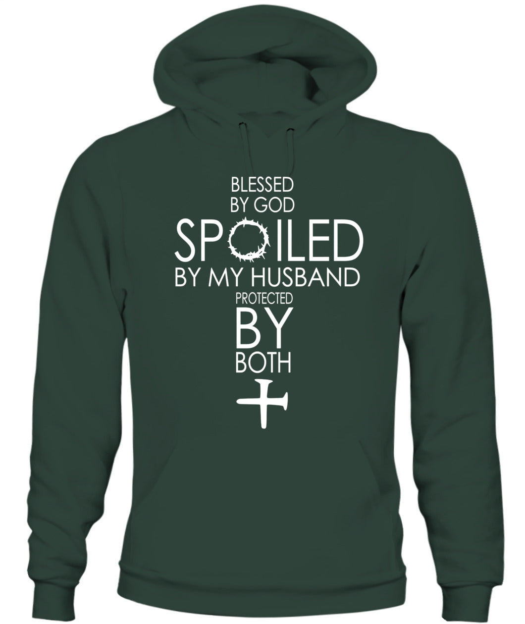 Blessed By God – Spoiled By My Husband – Protected By Both | Faith & Love Graphic Shirt, Gifts For Woman