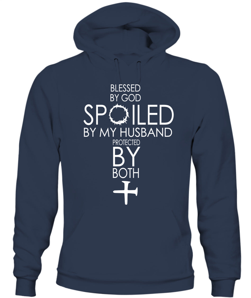 Blessed By God – Spoiled By My Husband – Protected By Both | Faith & Love Graphic Shirt, Gifts For Woman