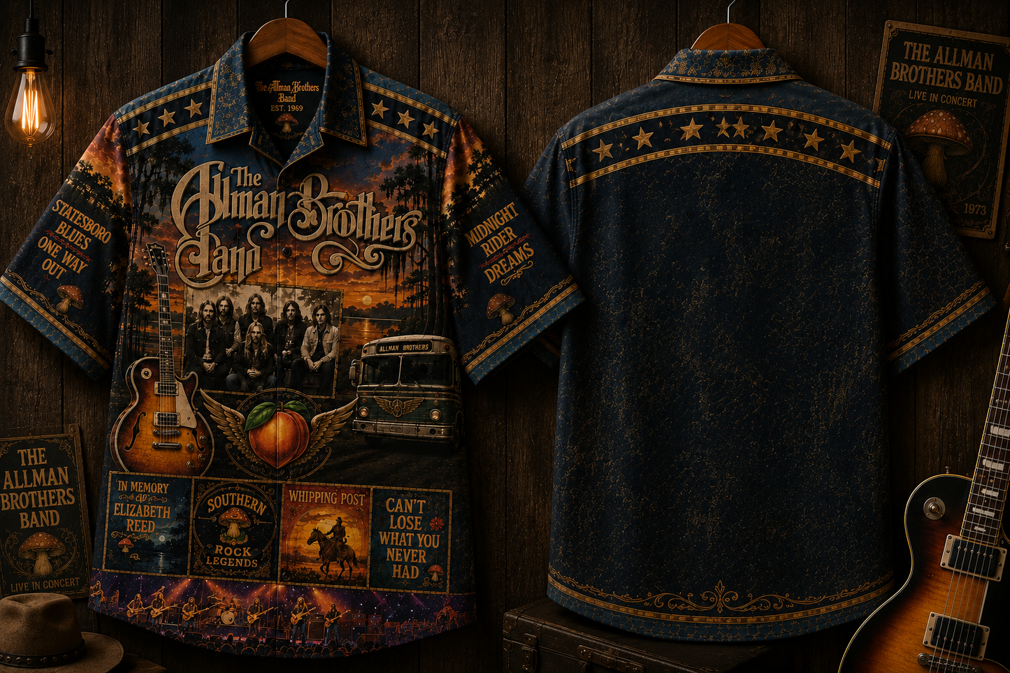 The Allman Brothers Hawaiian Shirt - Vintage Music Rock Fan Gift