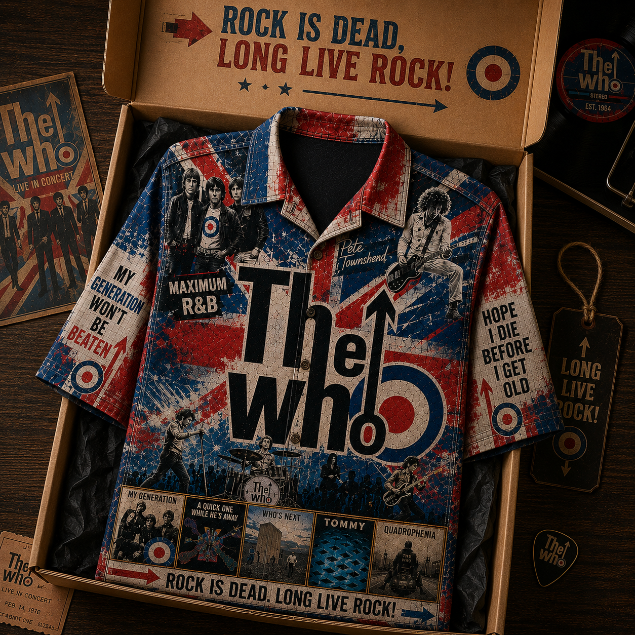 The Who Band Hawaiian Shirt - Vintage Music Rock Fan Gift 2