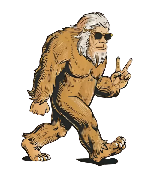 Rock Sasquatch with Glasses Stickers