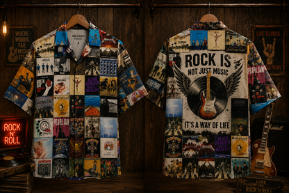 Alternative Classic Rock Hawaiian Shirt - Vintage Music Fan Gift