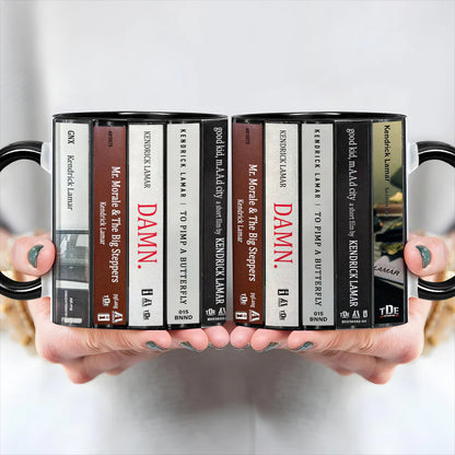 Kendrick Lamar Albums Cassette Collection Retro Accent Mug