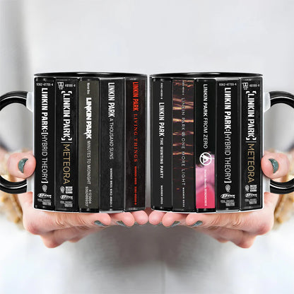 Linkin Park Albums Cassette Collection Retro Accent Mug