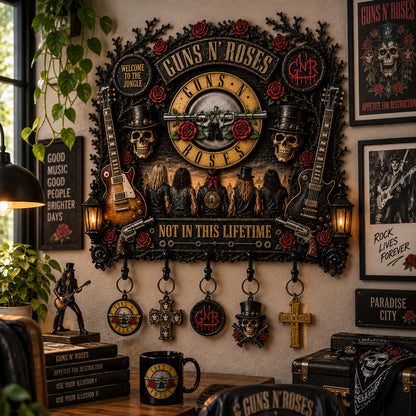 Guns N’ Roses Wall Key Holder – Collectible Wall Key Holder Decor