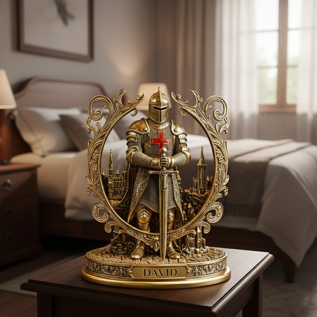 Knight Valor – Personalized Medieval Acrylic Plaque