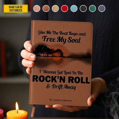 Give Me The Beat - Personalized Hippie Leather Journal