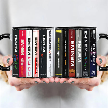 Eminem Albums Cassette Collection Retro Accent Mug