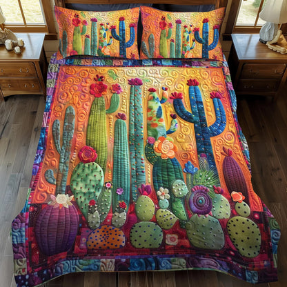Cactus Quilted Bedding Set
