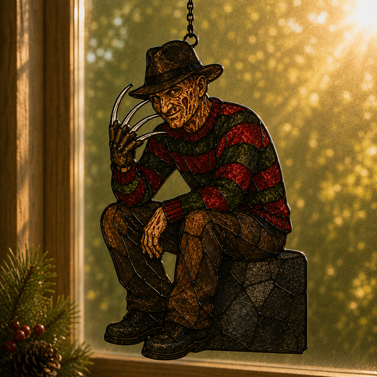 Halloween Horror Acrylic Window Hanging Decor