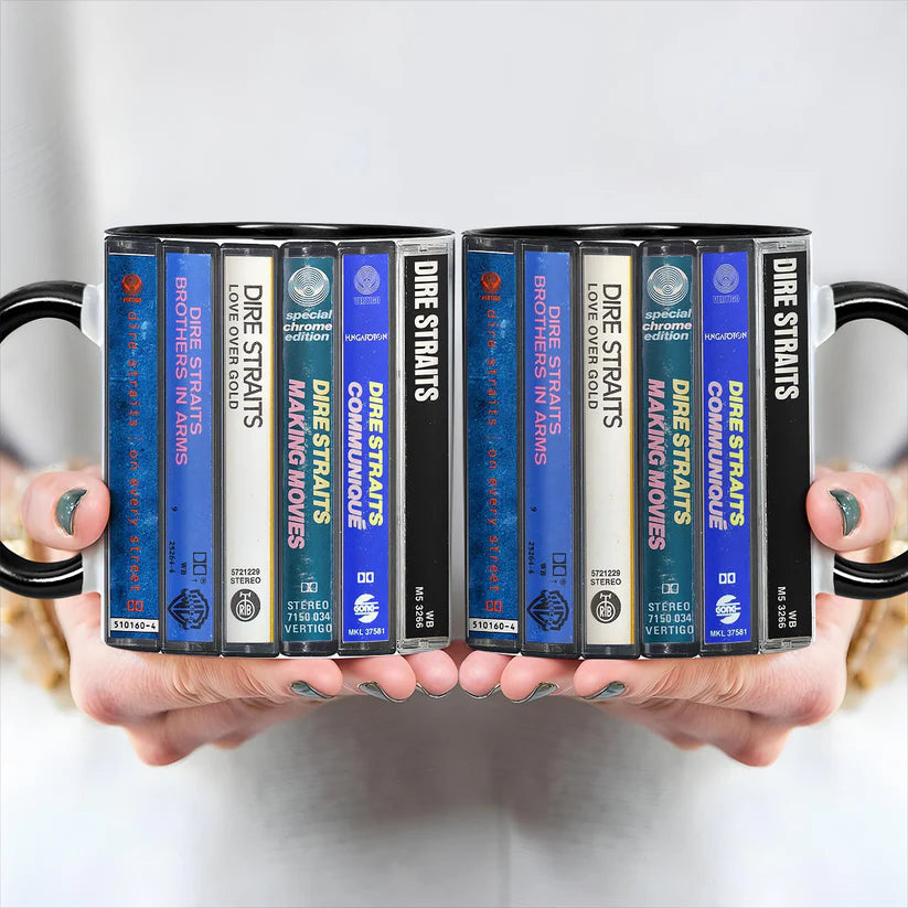 Dire Straits Albums Cassette Retro Collection Accent Mug