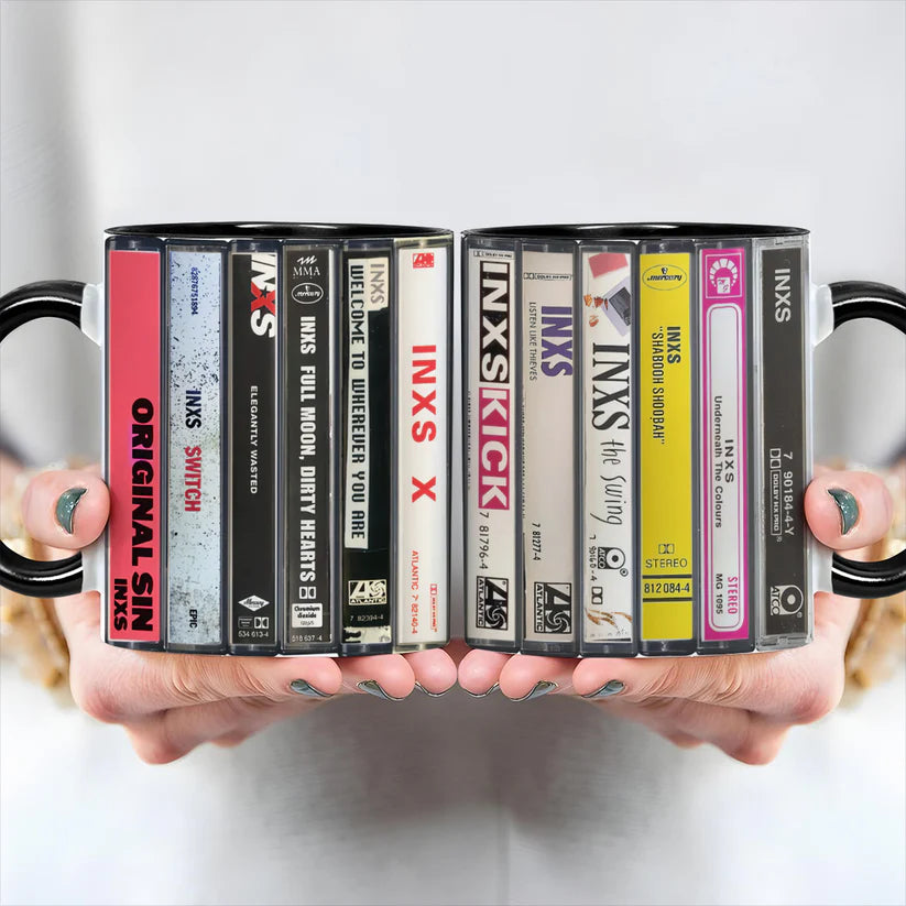INXS Albums Cassette Retro Collection Accent Mug