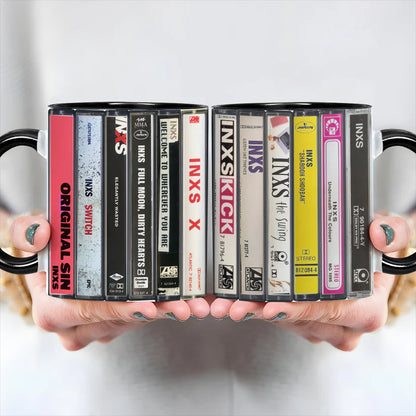 INXS Albums Cassette Retro Collection Accent Mug