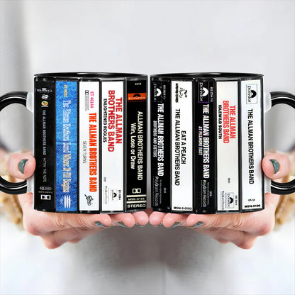 The Allman Brothers Band Albums Cassette Retro Accent Mug