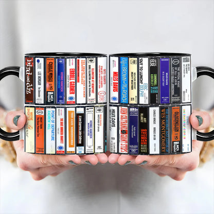 Jazz Albums Cassette Retro Collection Accent Mug