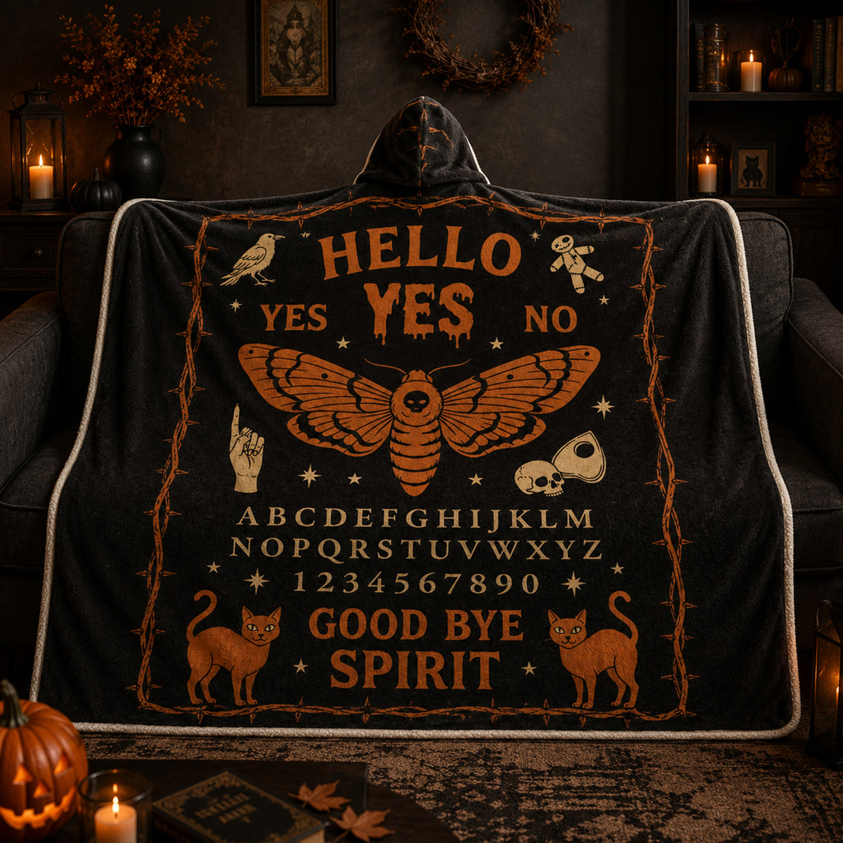 Spirit Board Hooded Blanket