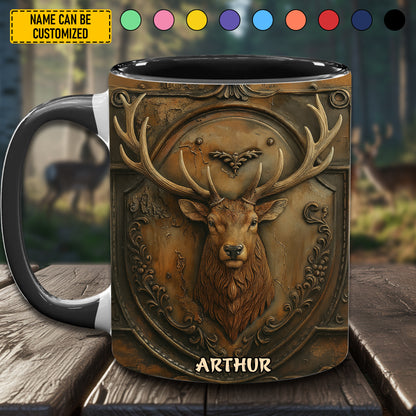 Deer hunting accent mug - Personalized Accent Mug