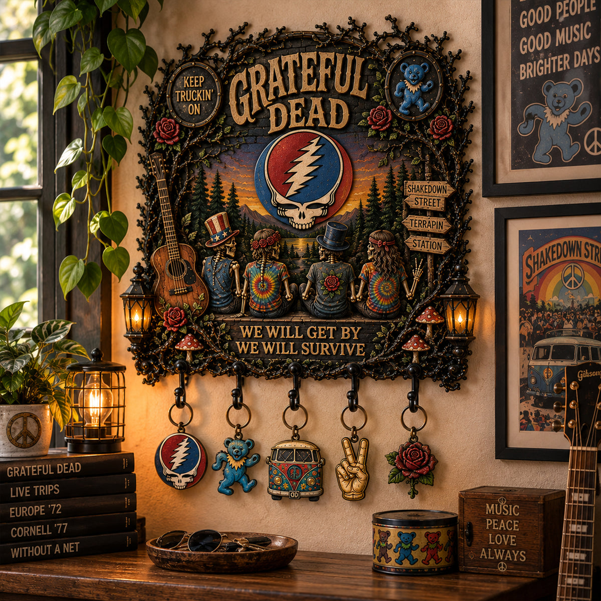 Grateful Dead Wall Key Holder – Collectible Wall Key Holder Decor