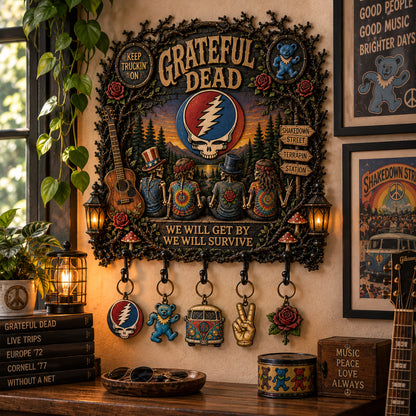 Grateful Dead Wall Key Holder – Collectible Wall Key Holder Decor