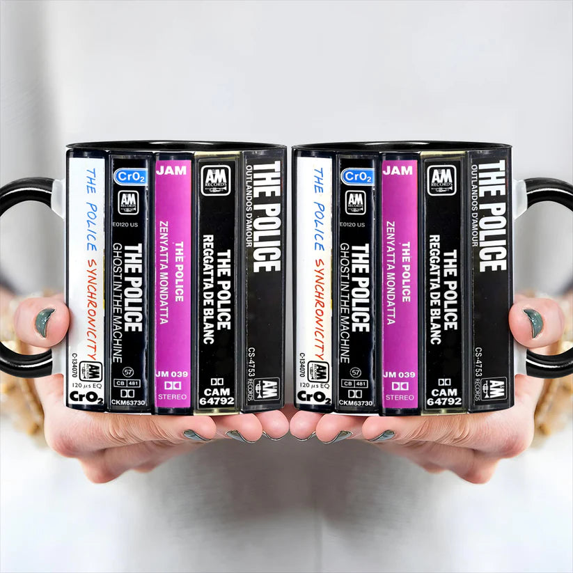 The Police Albums Cassette Retro Collection Accent Mug