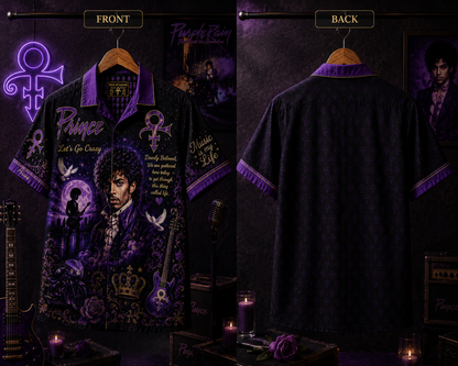 Purple Rain Hawaiian Shirt - Prince Shirt Vintage Music Fan Gift