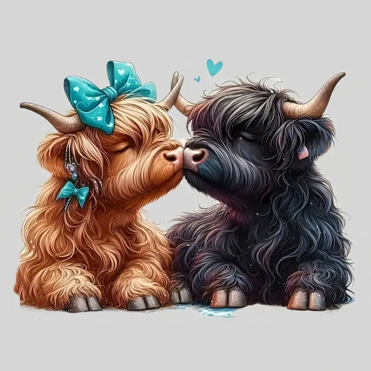 Cow Couple Kissing Sticker