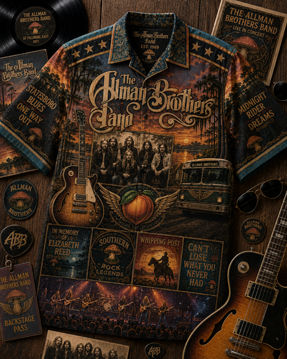 The Allman Brothers Hawaiian Shirt - Vintage Music Rock Fan Gift