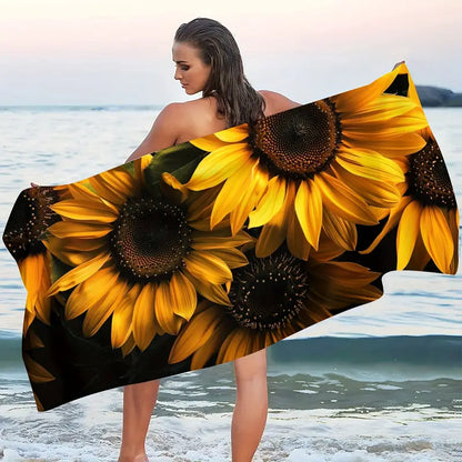 Beautiful Sunflower  -  Quick-dry Beach Towel/ Bath Towel