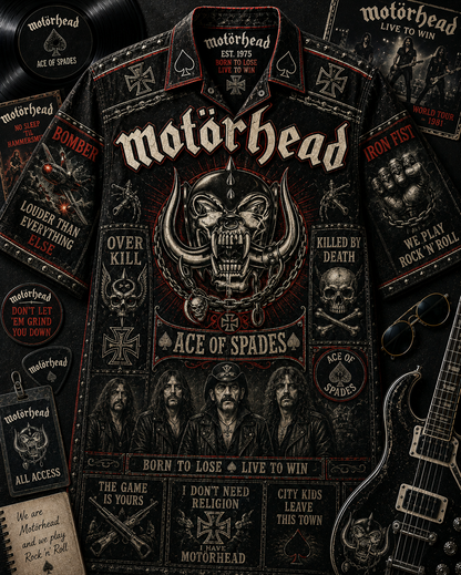 Motörhead Hawaiian Shirt - Vintage Music Rock Fan Gift