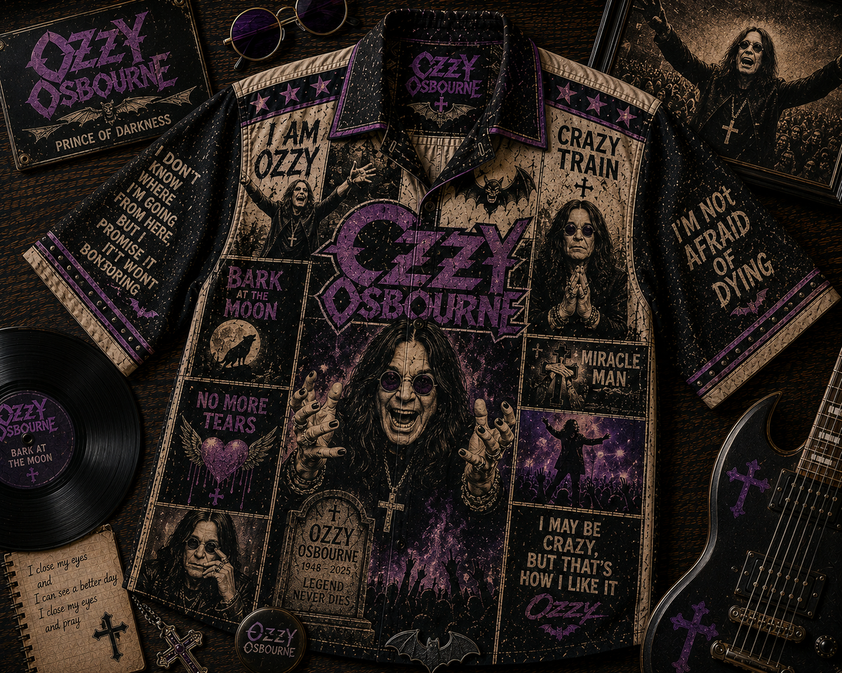 Ozzy Osbourne Hawaiian Shirt - Vintage Music Fan Gift