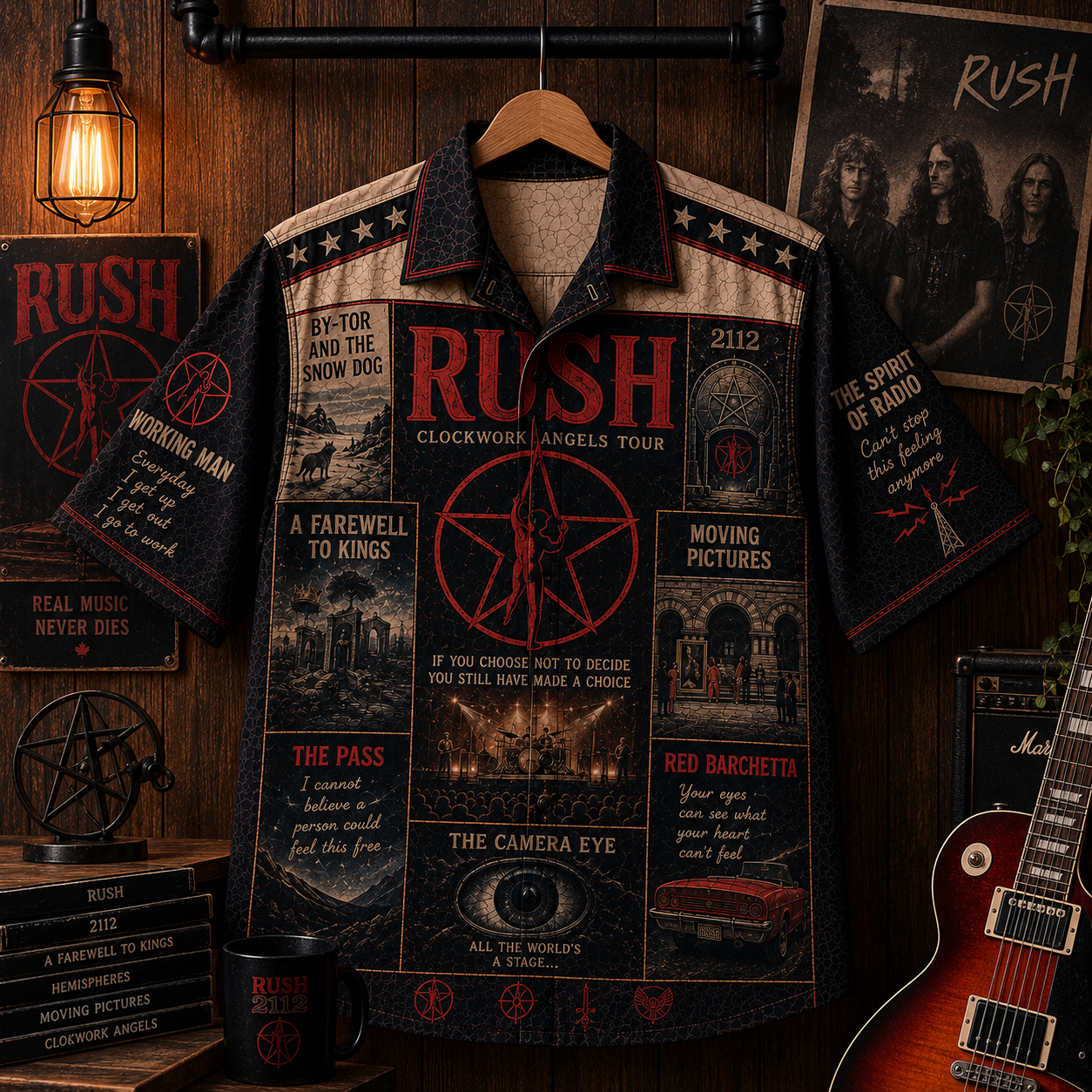 Rush Hawaiian Shirt - Vintage Music Fan Gift