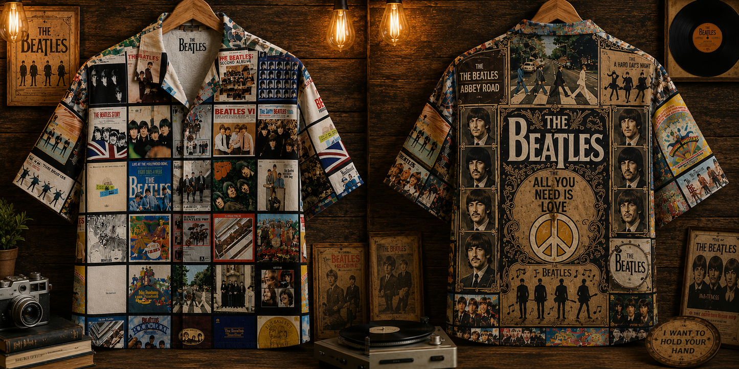 The Beatles Collection Hawaiian Shirt - Vintage Music Fan Gift