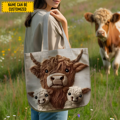 Country Hugs – Cow Family Tote Bag