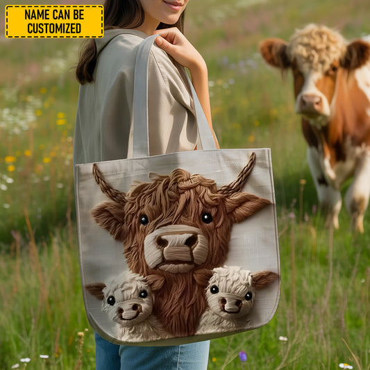 Country Hugs – Cow Family Tote Bag