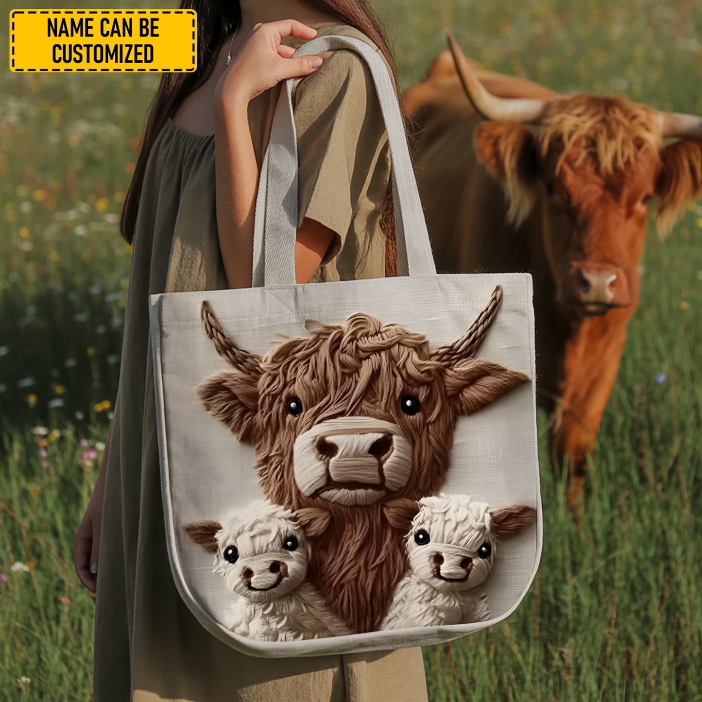 Country Hugs – Cow Family Tote Bag