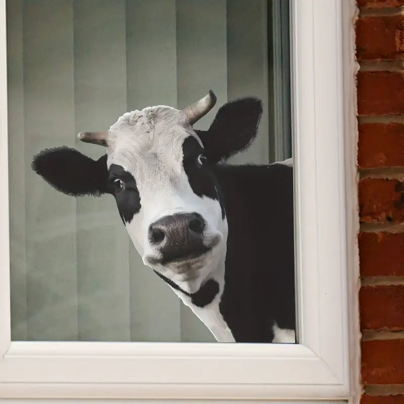 Cow Looking Sticker