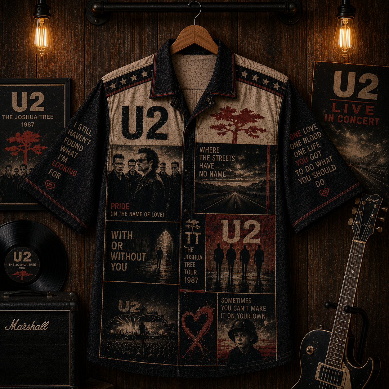 U2 Hawaiian Shirt - Vintage Music Fan Gift