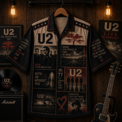 U2 Hawaiian Shirt - Vintage Music Fan Gift