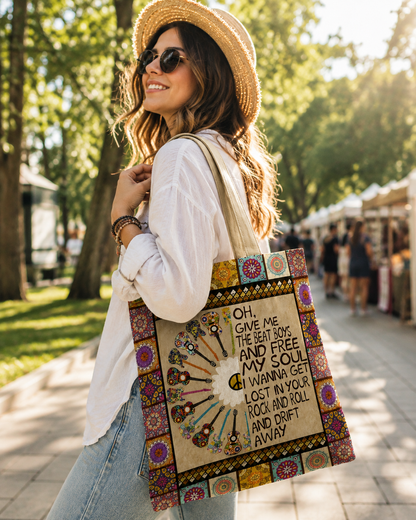 Give Me The Beat Boys - Hippie Tote Bag