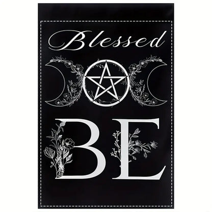 Blessed Be - Witch Garden Flag, Halloween Garden Flag, House Flag
