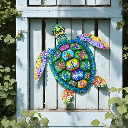 Colorful Turtle Metal Sign - Perfect Gift For Home