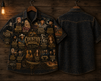 Country Music Hawaiian Shirt - Vintage Music Fan Gift