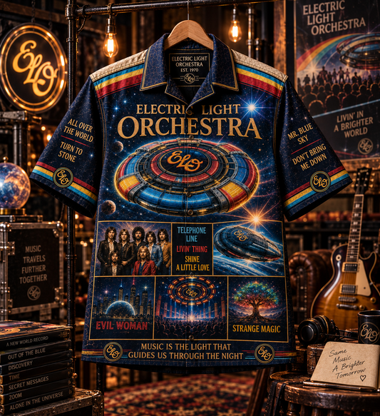 Electric Light Orchestra Hawaiian Shirt – ELO Classic Rock Music Fan Gift
