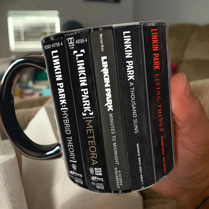 Linkin Park Albums Cassette Collection Retro Accent Mug
