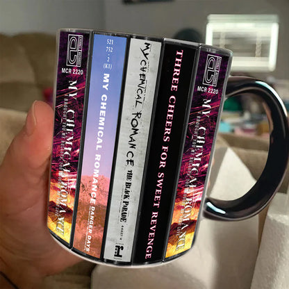 My Chemical Romance Albums Cassette Collection Retro Accent Mug