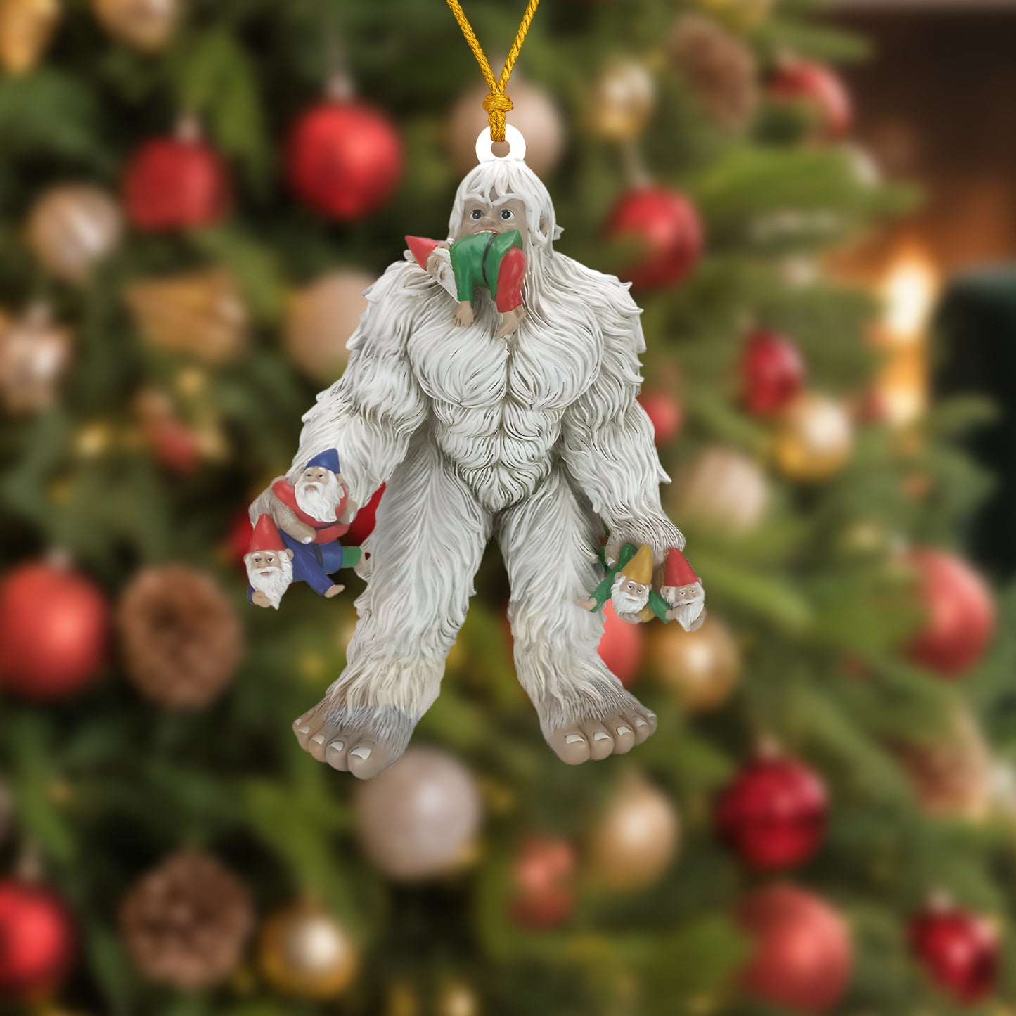 Merry Cryptid Christmas Ornament