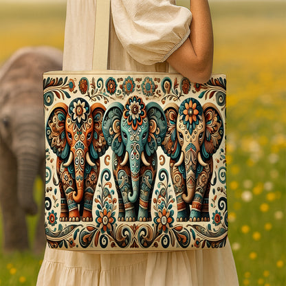 Bohemian Elephant Art Tote Bag