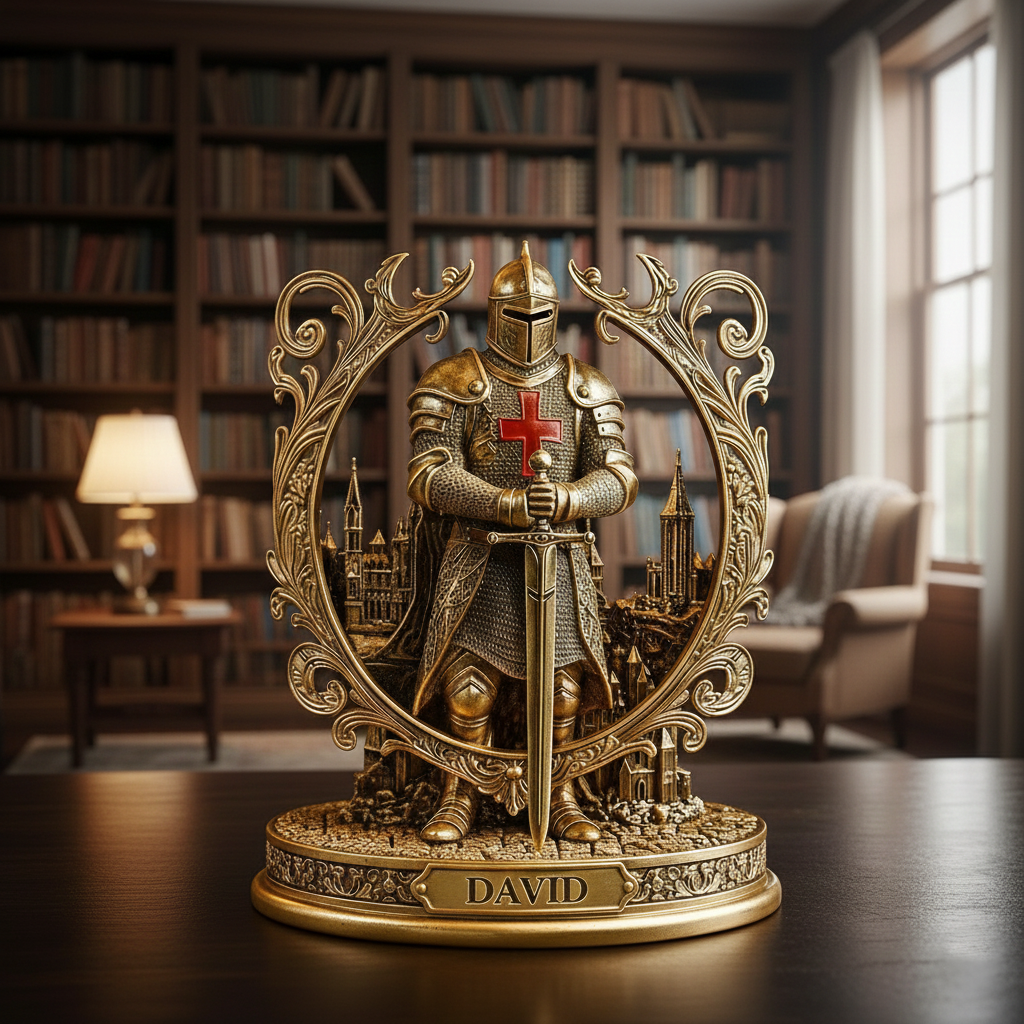Knight Valor – Personalized Medieval Acrylic Plaque