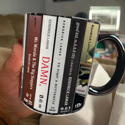 Kendrick Lamar Albums Cassette Collection Retro Accent Mug