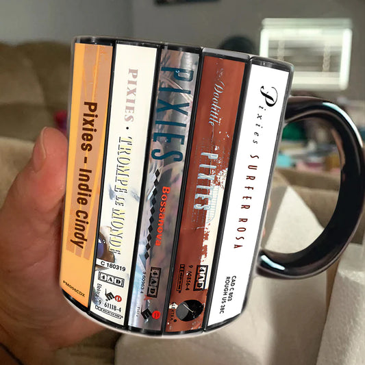 Pixies Albums Cassette Collection Retro Accent Mug